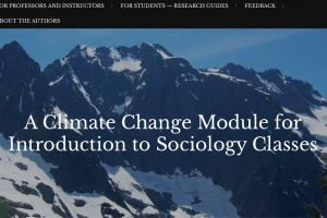 A Climate Change Module for Introduction to Sociology Classes