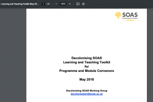 SOAS Decolonising Learning and Teaching Toolkit