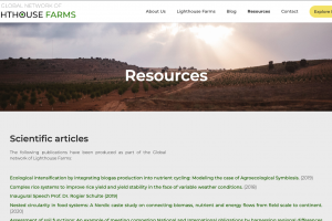 Global Network of Lighthouse Farms: Resources