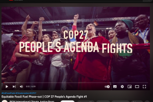 Equitable Fossil Fuel Phase-out: COP 27 People’s Agenda Fight