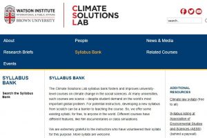 The Syllabus Bank Climate Solutions Lab