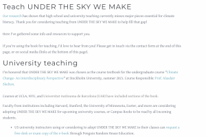 Under the Sky We Make: Resources